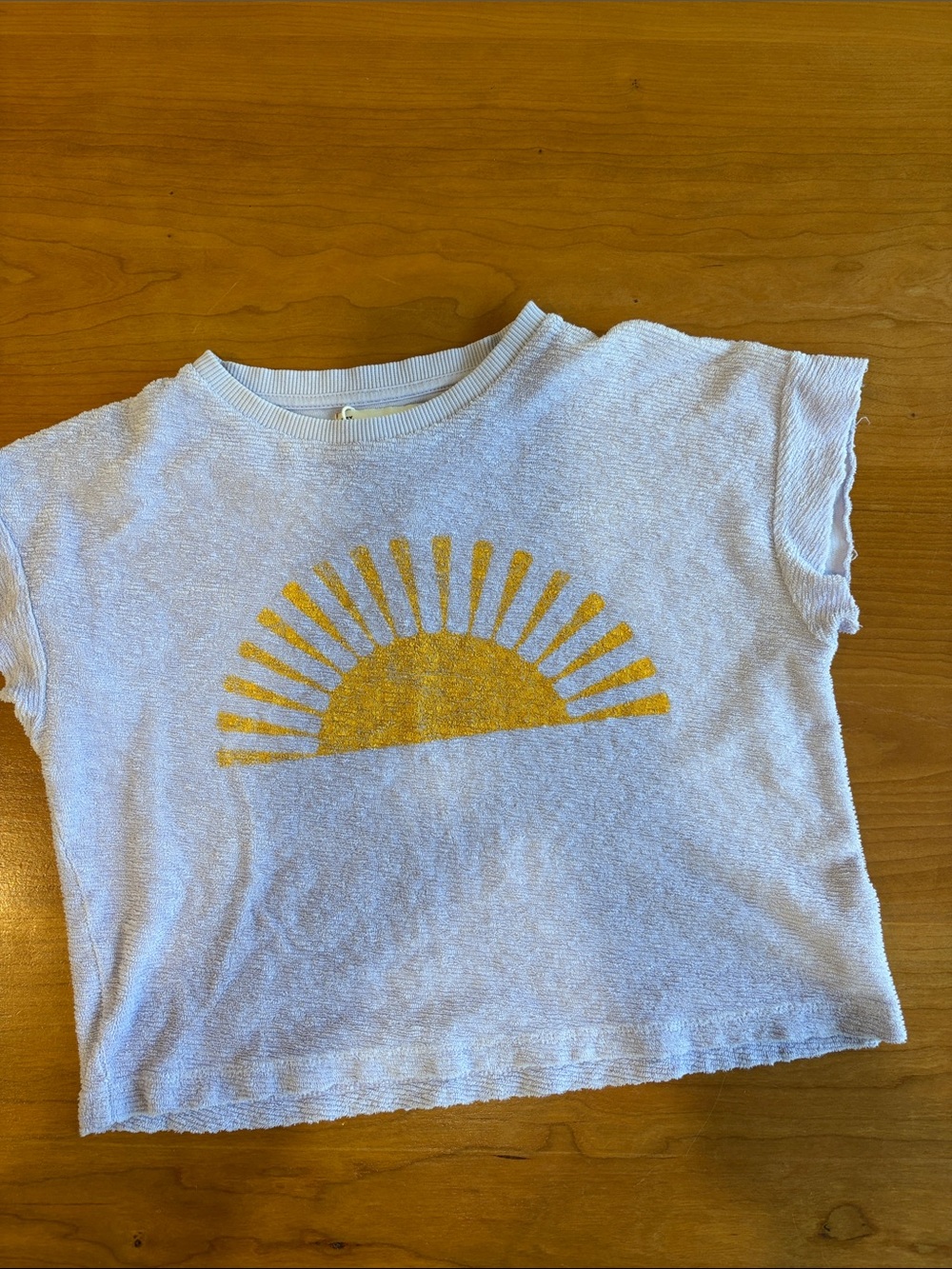 Kids Lilac Short-Sleeve Tee with Yellow Sun Graphic